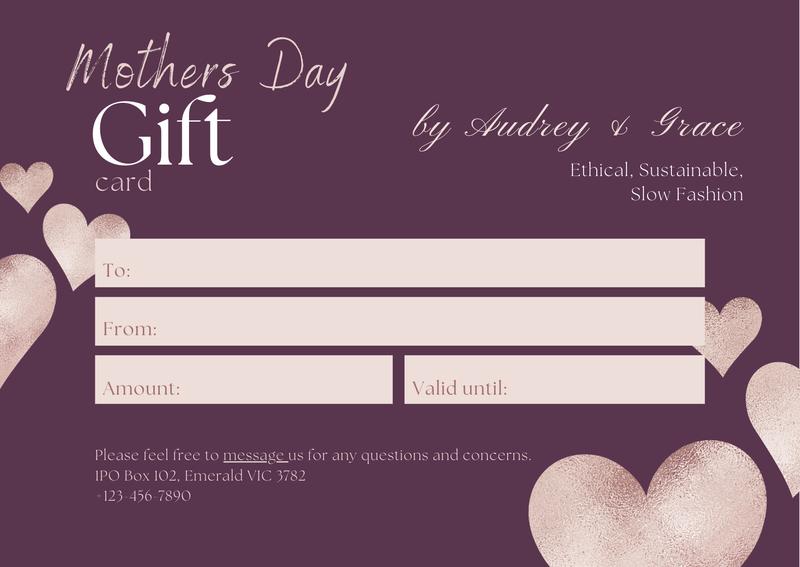 Mother’s Day Gift Card – by Audrey & Grace-$50.00-byaudreyandgrace