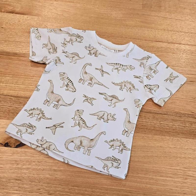 Australian Cotton Kids Tee - Dinosaurs-T-Shirts-1-byaudreyandgrace