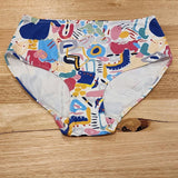 Big Girls Briefs in the Magnetic print, Australian made cotton underwear front view