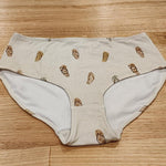 Big Girls Briefs in the Thongs print, Australian made cotton underwear Front View
