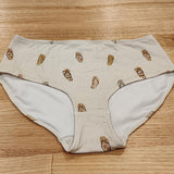 Big Girls Briefs in the Thongs print, Australian made cotton underwear Front View