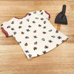 Kids puff sleeve tee in Lady Bugs print, organic cotton Back