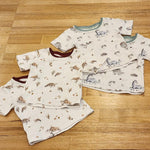 Four Kids tee in Baby Dinos print and turtles, Australian cotton