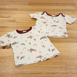 Kids tees in Turtles print, Two Australian cotton Front View