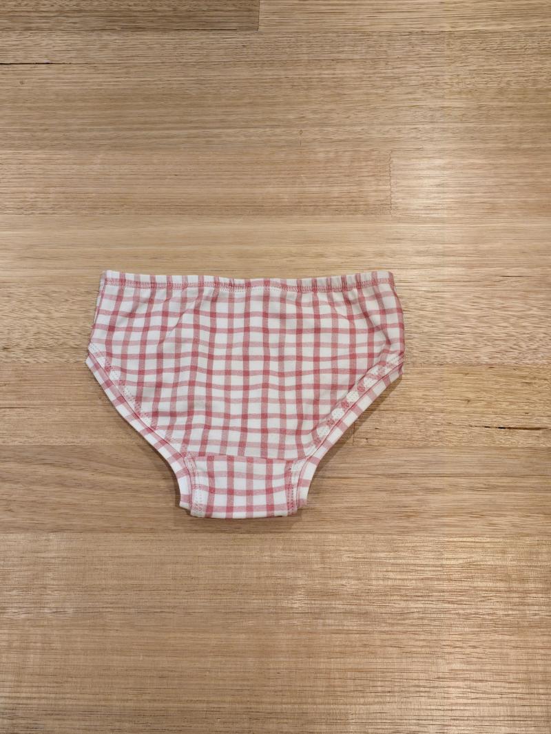 Little Girls Briefs Gingham - Comfortable Australian Made Underwear-Girls Underwear-2-3-byaudreyandgrace