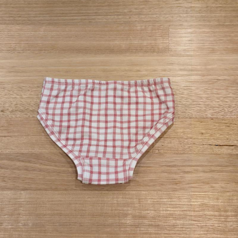 Little Girls Briefs Gingham - Comfortable Australian Made Underwear-Girls Underwear-2-3-byaudreyandgrace