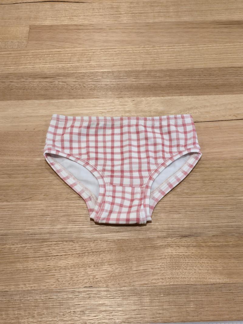 Little Girls Briefs Gingham - Comfortable Australian Made Underwear-Girls Underwear-2-3-byaudreyandgrace