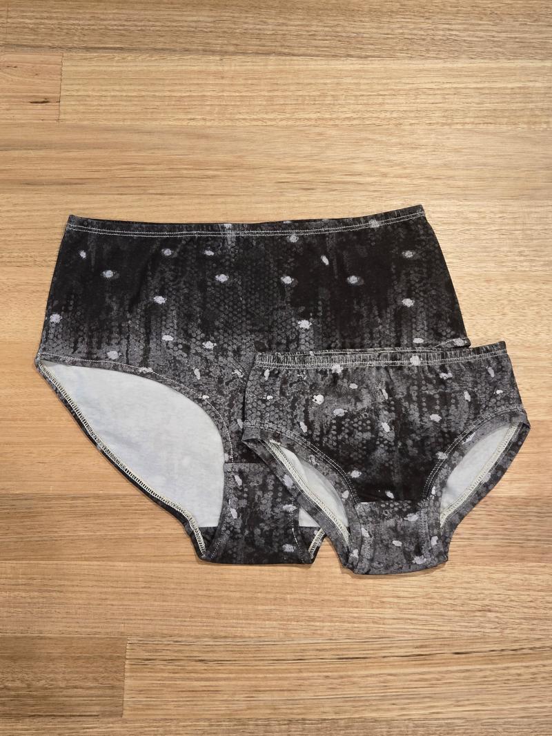 Little Girls Briefs Night Snow - Comfortable Australian Made Underwear-Girls Underwear-2-3-byaudreyandgrace