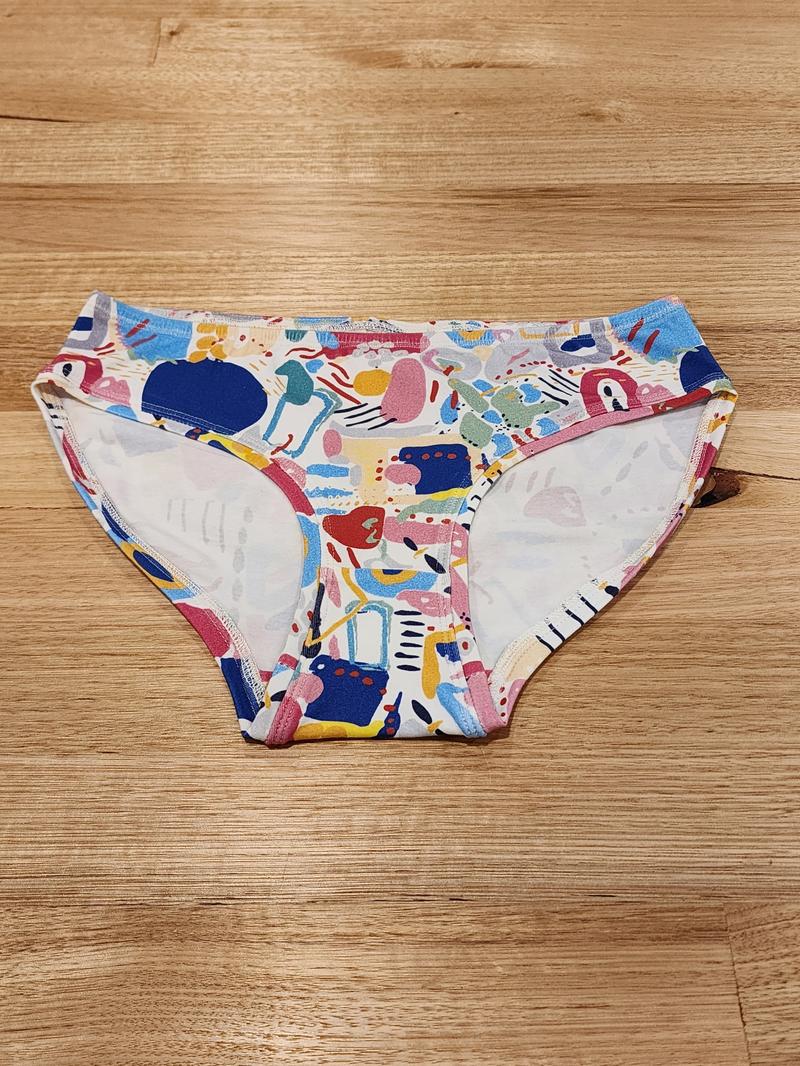 A pair of by Audrey & Grace fun women's printed underwear in Magnetic print. Australian made womens Hipsters Briefs. 