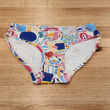 A pair of by Audrey & Grace fun women's printed underwear in Magnetic print. Australian made womens Hipsters Briefs. 