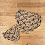  Matching mother and daughter underwear in the Mother and Child print, back view, ethically made in Melbourne.