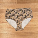 Girls Briefs in the Mother and Child print, front view, high waist Australian women's underwear made in Melbourne