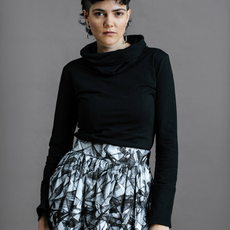 The Ruby Jumper in Black, Australian Women's Jumpers made from Australian cotton — Front facing