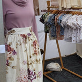 The Ruby Jumper Lavender, with large cowl neck, Australian Women's Jumpers made from Australian cotton — Front facing far in nature