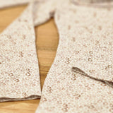 The Ruby Jumper Leopard Print, with large cowl neck, Australian Women's Jumpers made from Australian cotton — Flat lay close up