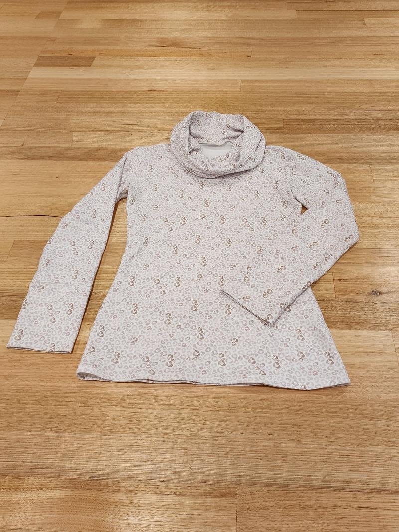 The Ruby Jumper Leopard Print, with large cowl neck, Australian Women's Jumpers made from Australian cotton — Flat lay far full top
