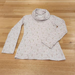 The Ruby Jumper Leopard Print, with large cowl neck, Australian Women's Jumpers made from Australian cotton — Flat lay far full top