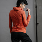 The Ruby Jumper in Terracotta, sustainable and ethical women's jumpers made from Australian cotton — back view