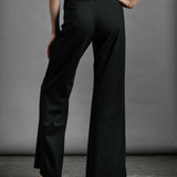 Pin Stripe Trousers - Grey Italian Wool