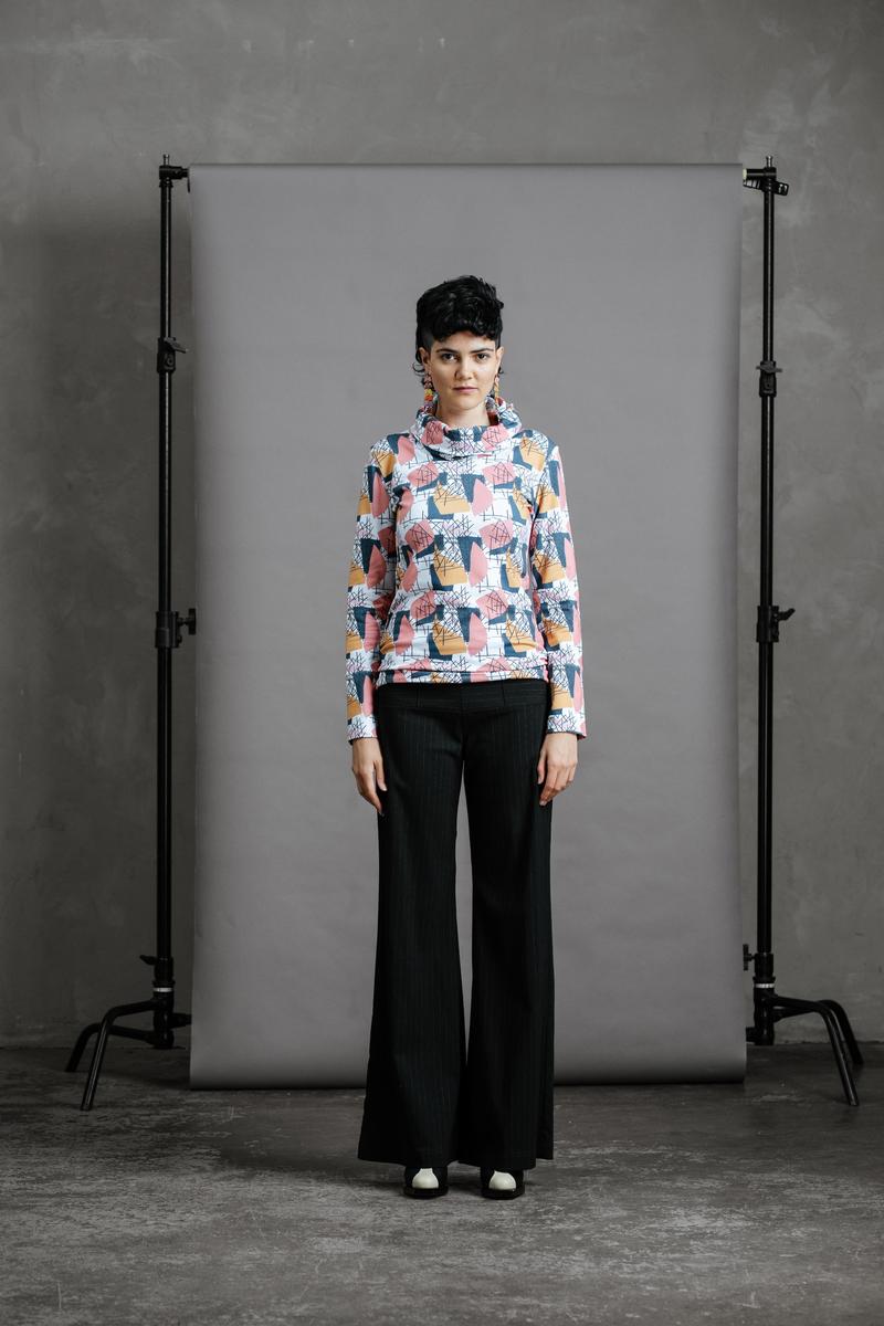 Pin Stripe Trousers - Grey Italian Wool-Pants-8-byaudreyandgrace