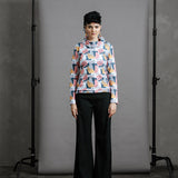 Pin Stripe Trousers - Grey Italian Wool