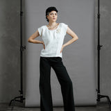 Pin Stripe Trousers - Grey Italian Wool